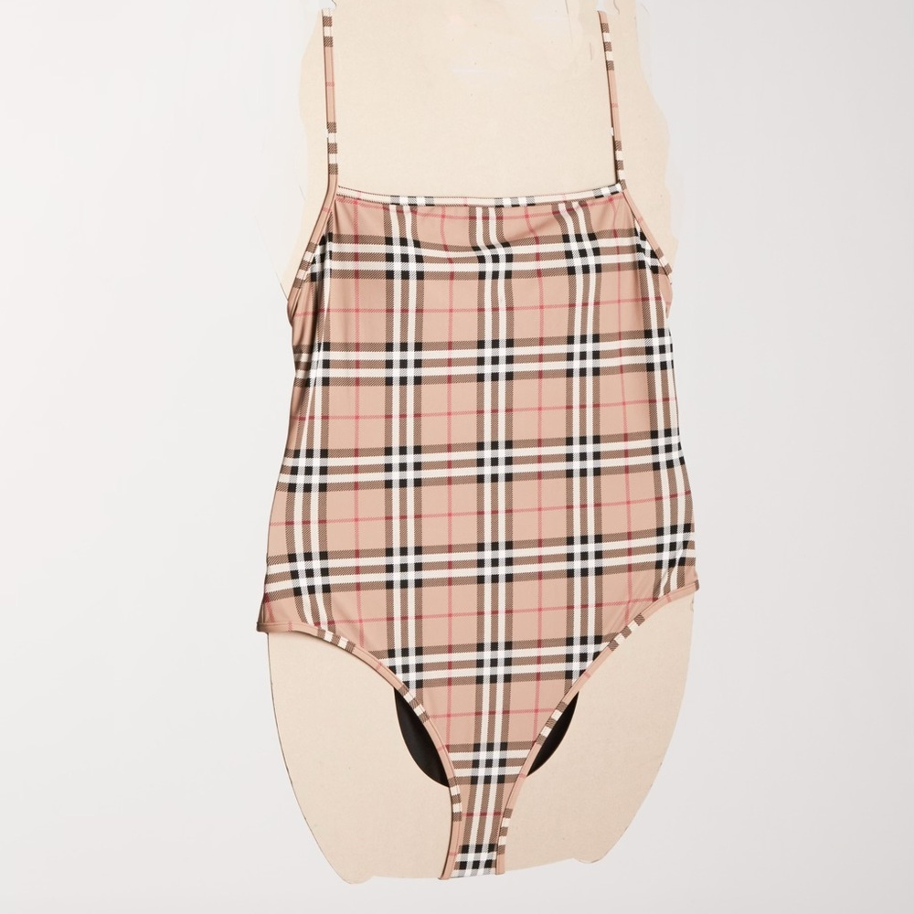 Burberry Women's Check One-Piece Swimsuit - Picture 4 of 7